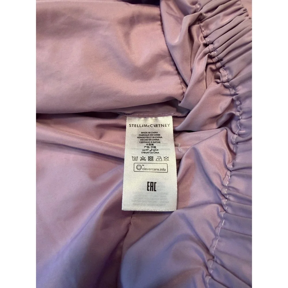 Stella McCartney Kids Metallic Lilac Puffer Jacket Detachable Hood Size 5 Years
